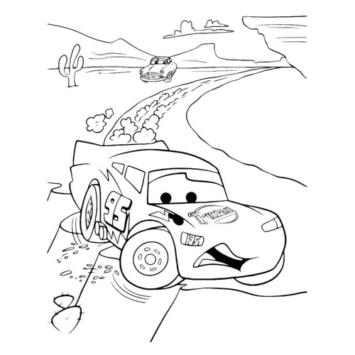 McQueen Coloring Page — Looking Confused free printable Cars and Cars 2 Coloring Pages for Boys coloring page