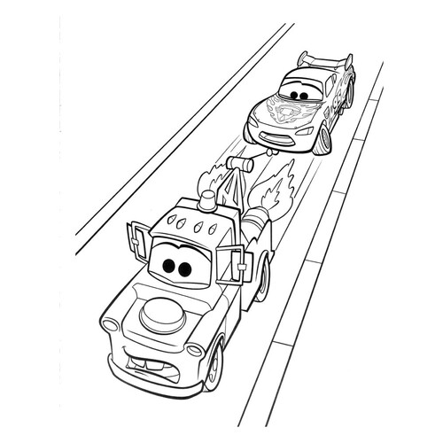 Mater with Turbines Coloring Page free printable Cars and Cars 2 Coloring Pages for Boys coloring page