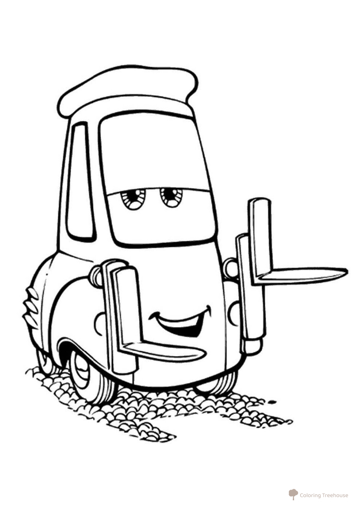 Loader Car Coloring Page free printable Cars and Cars 2 Coloring Pages for Boys coloring page
