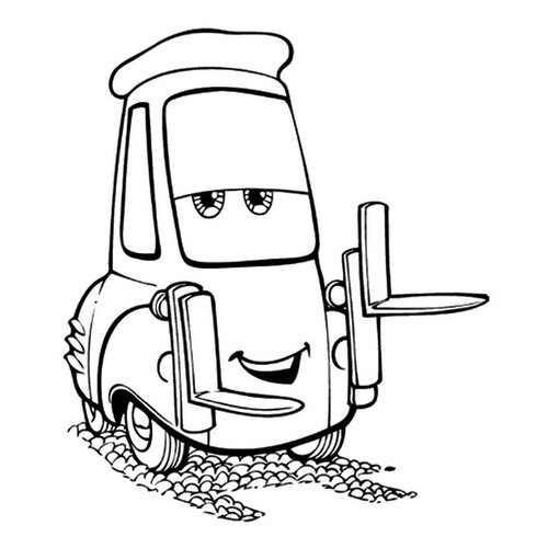 Loader Car Coloring Page free printable Cars and Cars 2 Coloring Pages for Boys coloring page