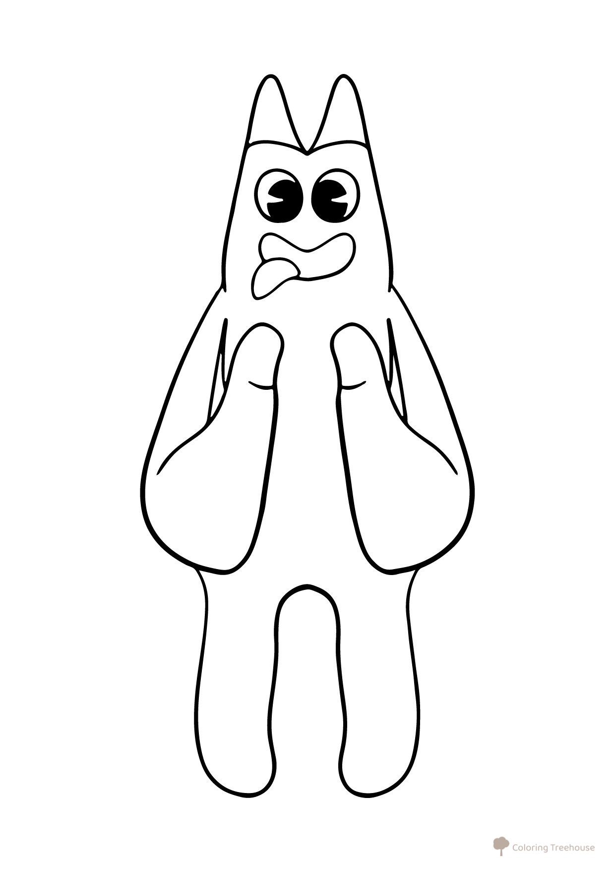 Red Banban Monster Coloring Page free printable Banban Coloring Pages coloring page