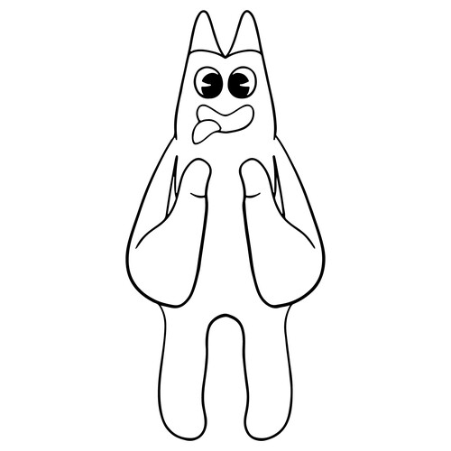 Red Banban Monster Coloring Page free printable Banban Coloring Pages coloring page