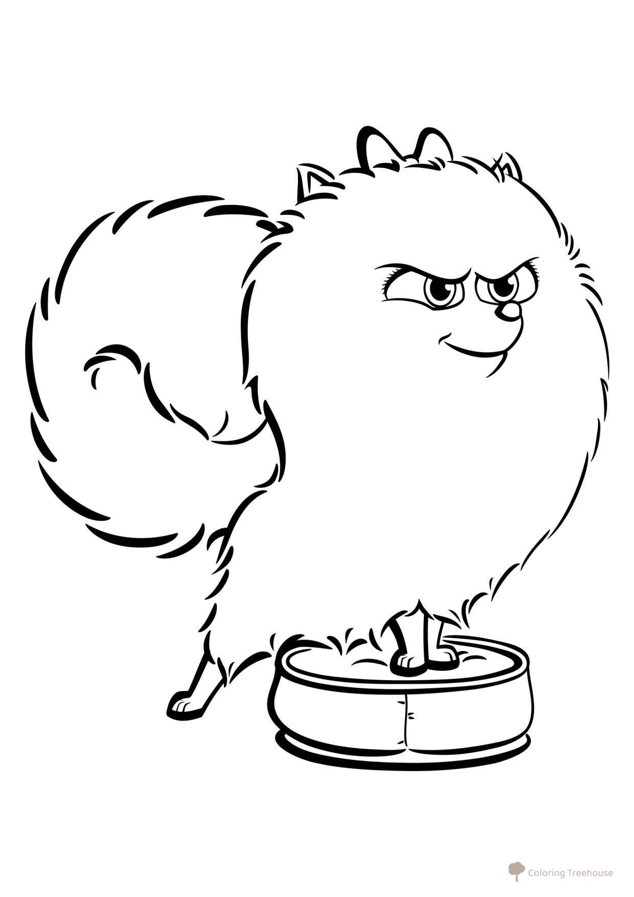 Página para colorear: Gidget de La vida secreta de tus mascotas 2 dibujo para colorear gratis de Páginas para colorear de La vida secreta de tus mascotas 2