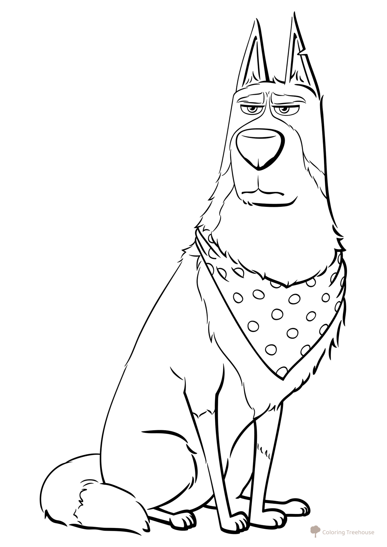 Cowboy Coloring Page from The Secret Life of Pets 2 free printable The Secret Life of Pets 2 Coloring Pages coloring page