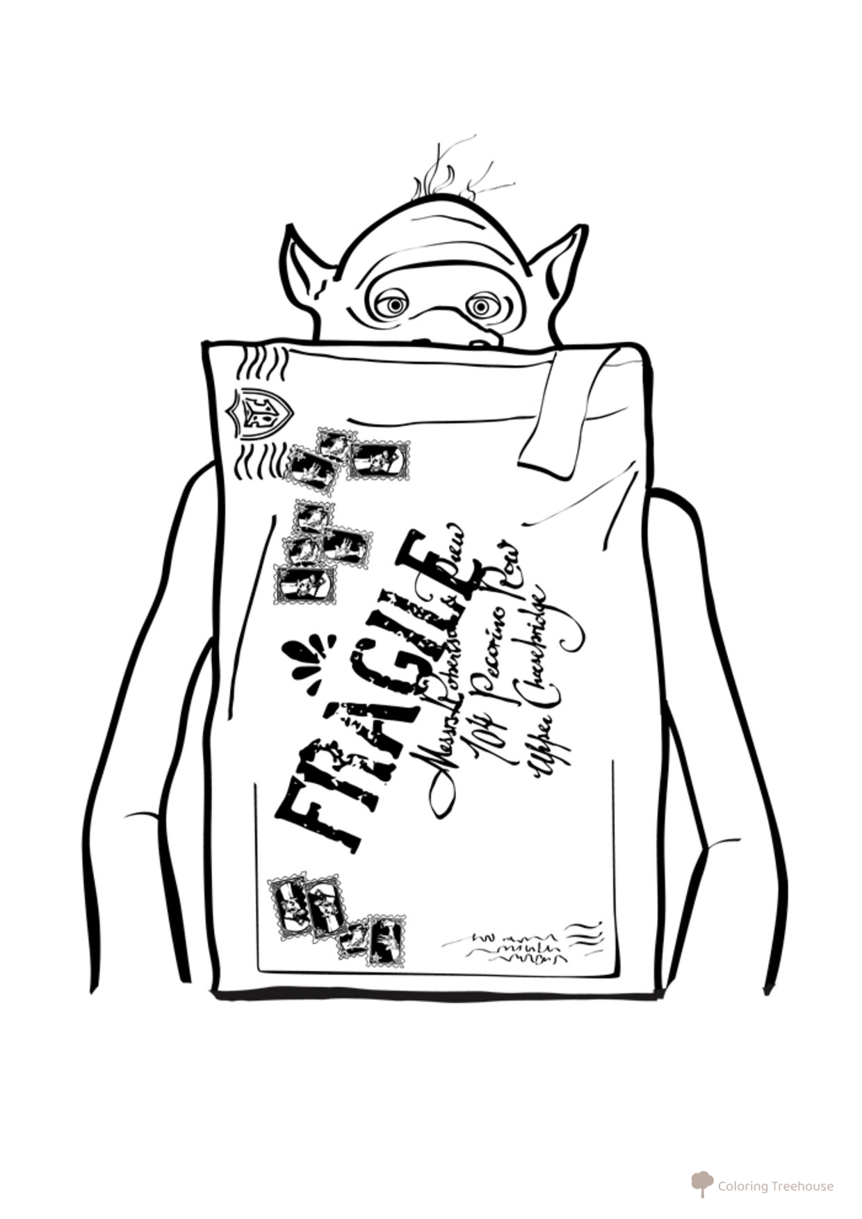 Fragile Coloring Page free printable The Boxtrolls Coloring Pages coloring page