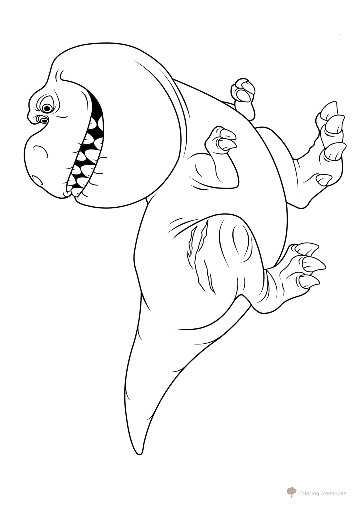 Página para colorear: Dinosaurio Nash dibujo para colorear gratis de Páginas para colorear de la película «El buen dinosaurio»