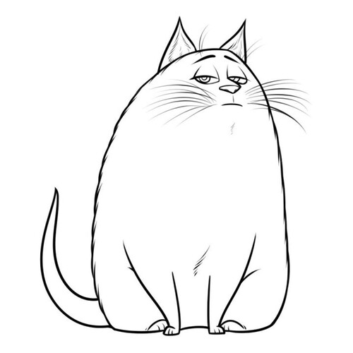 Página para colorear: gata Chloe dibujo para colorear gratis de Páginas para colorear La vida secreta de tus mascotas