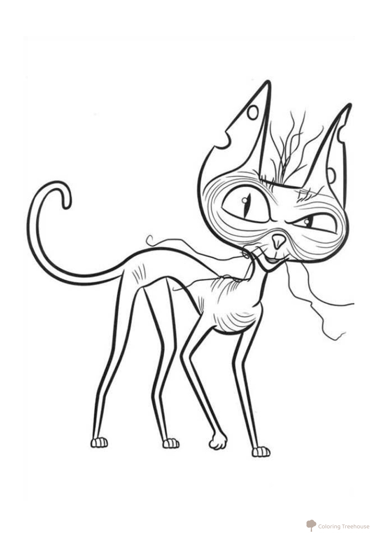 Ozoun the Sphynx Cat Coloring Page free printable The Secret Life of Pets Coloring Pages coloring page