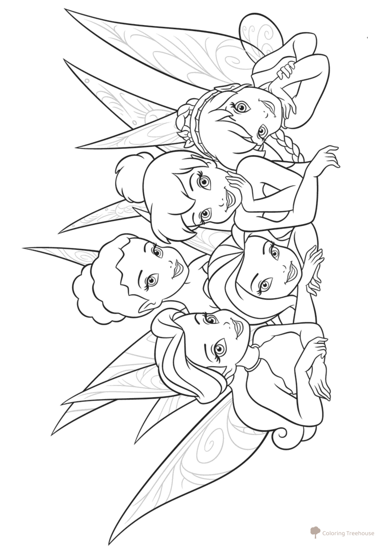 Раскраска Любимые феи dibujo para colorear gratis de Páginas para colorear de Campanita y otras hadas de Disney