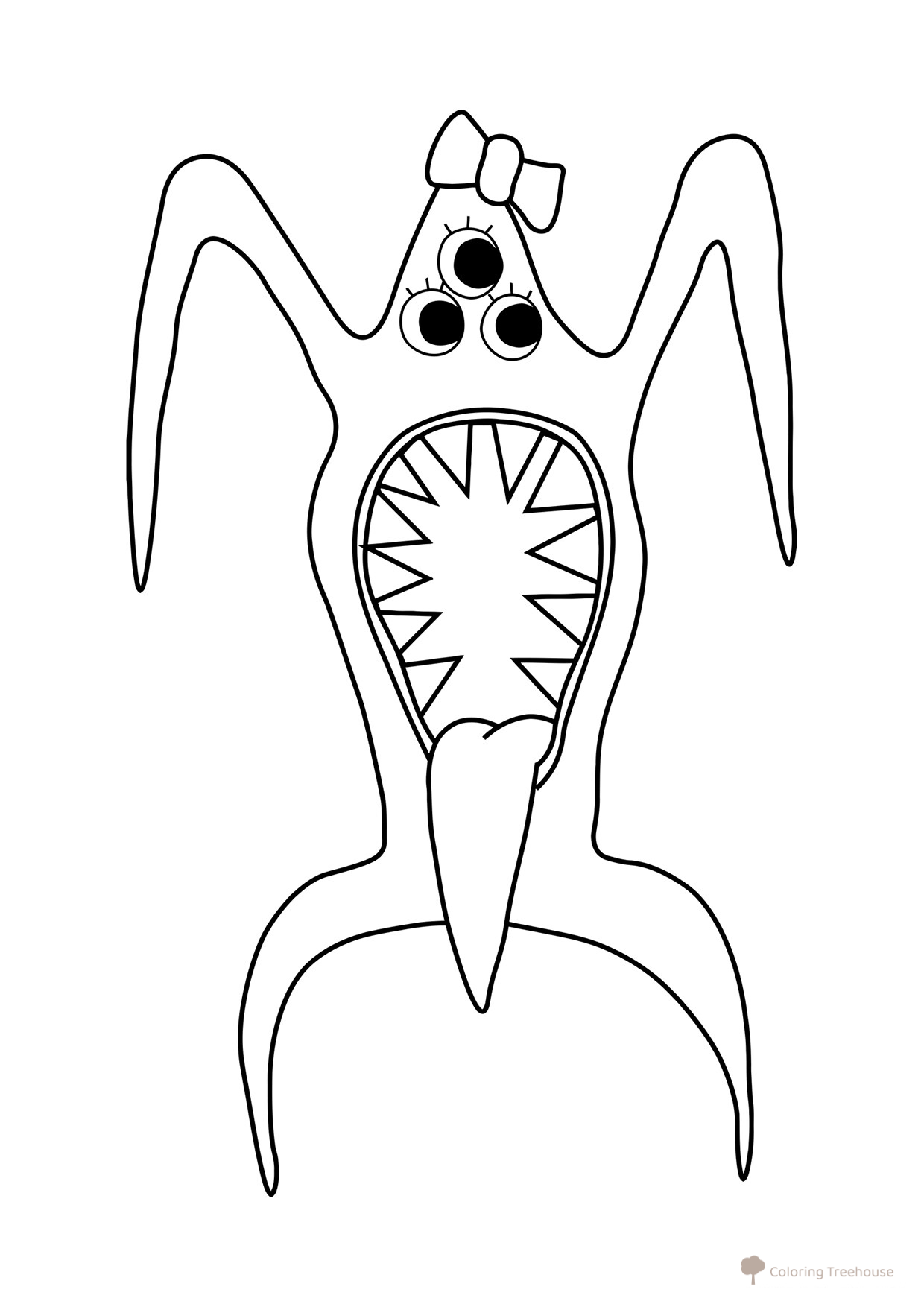 Nabnalina Coloring Page from Banban's Garden free printable Banban Coloring Pages coloring page