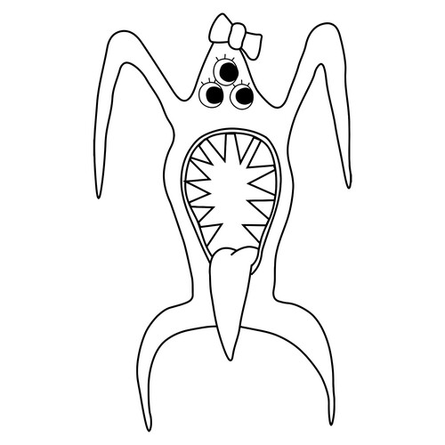 Nabnalina Coloring Page from Banban's Garden free printable Banban Coloring Pages coloring page