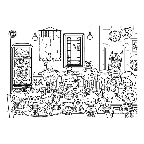Toca Life World Coloring Page free printable Toca Boca Coloring Pages coloring page