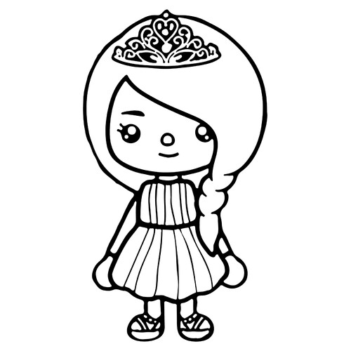 Toca Boca Elsa Coloring Page free printable Toca Boca Coloring Pages coloring page
