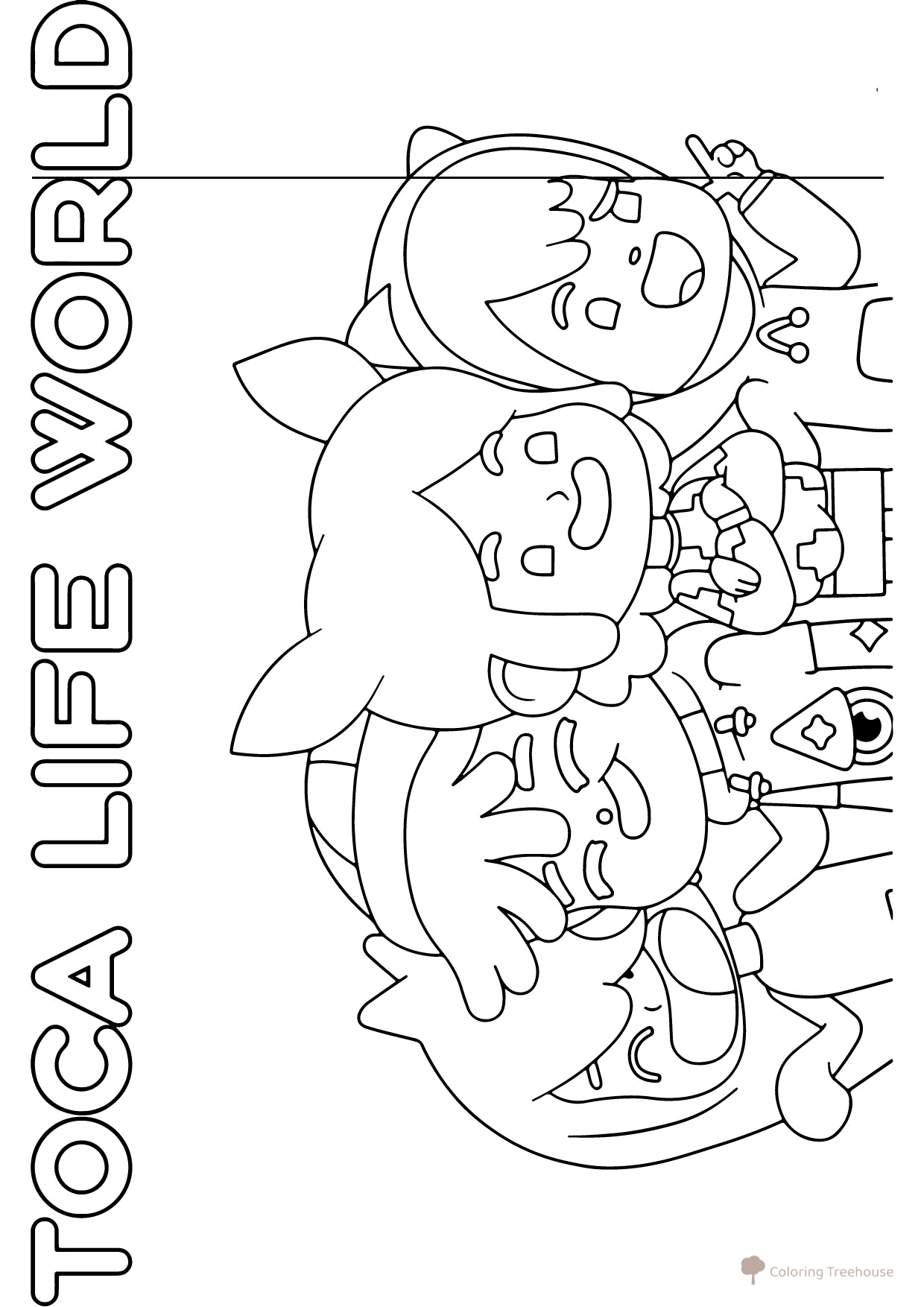 Toca Life World Coloring Page free printable Toca Boca Coloring Pages coloring page