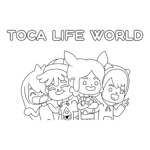 Toca Life World Coloring Page free printable Toca Boca Coloring Pages coloring page