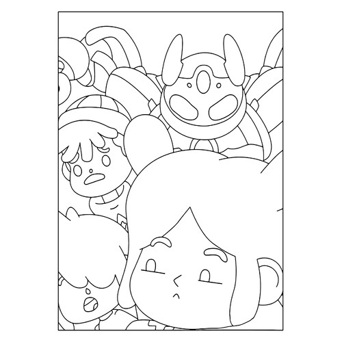 Toca Boca Coloring Page — Boy, Girl and Robot free printable Toca Boca Coloring Pages coloring page