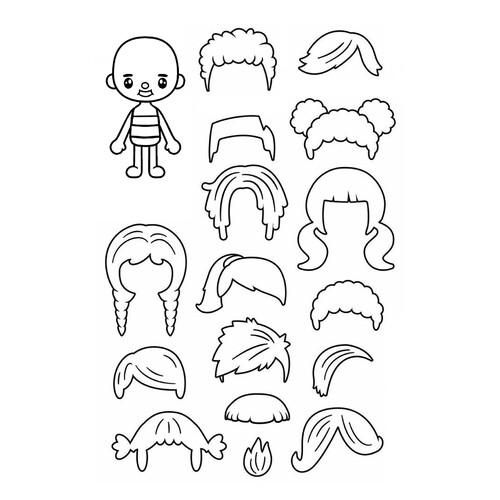 Página para colorear «Toca Boca Peinados» dibujo para colorear gratis de Páginas para colorear de Toca Boca (Toca Boca)