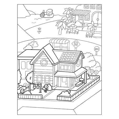 Página para colorear «Casa de campo de Toca Boca» dibujo para colorear gratis de Páginas para colorear de Toca Boca (Toca Boca)
