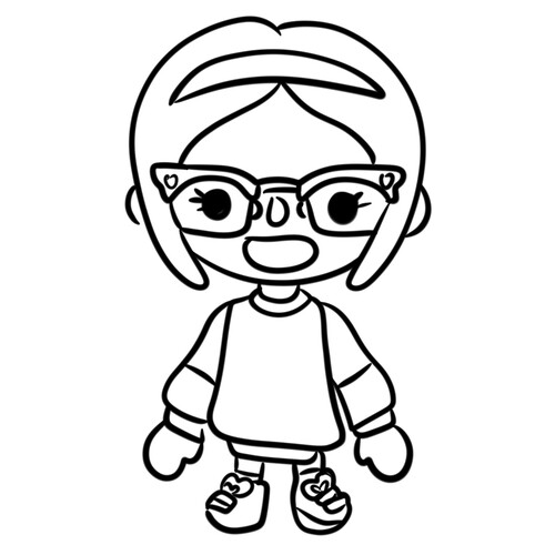 Página para colorear «Zubrilka Toka Boca» dibujo para colorear gratis de Páginas para colorear de Toca Boca (Toca Boca)