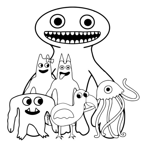 Personajes Banban 2 - Página para colorear dibujo para colorear gratis de Páginas para colorear de Banban