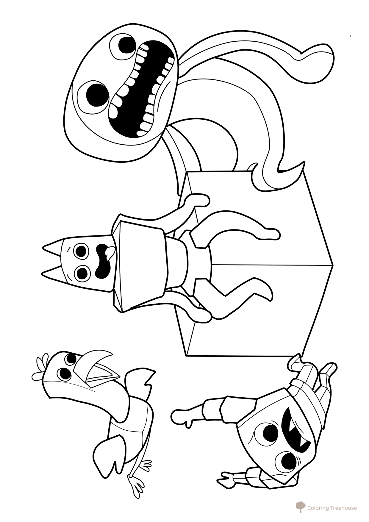 Personajes del jardín Banban 2 - Página para colorear dibujo para colorear gratis de Páginas para colorear de Banban