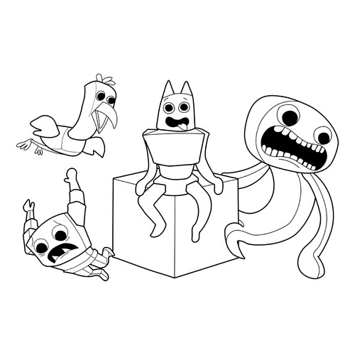 Personajes del jardín Banban 2 - Página para colorear dibujo para colorear gratis de Páginas para colorear de Banban