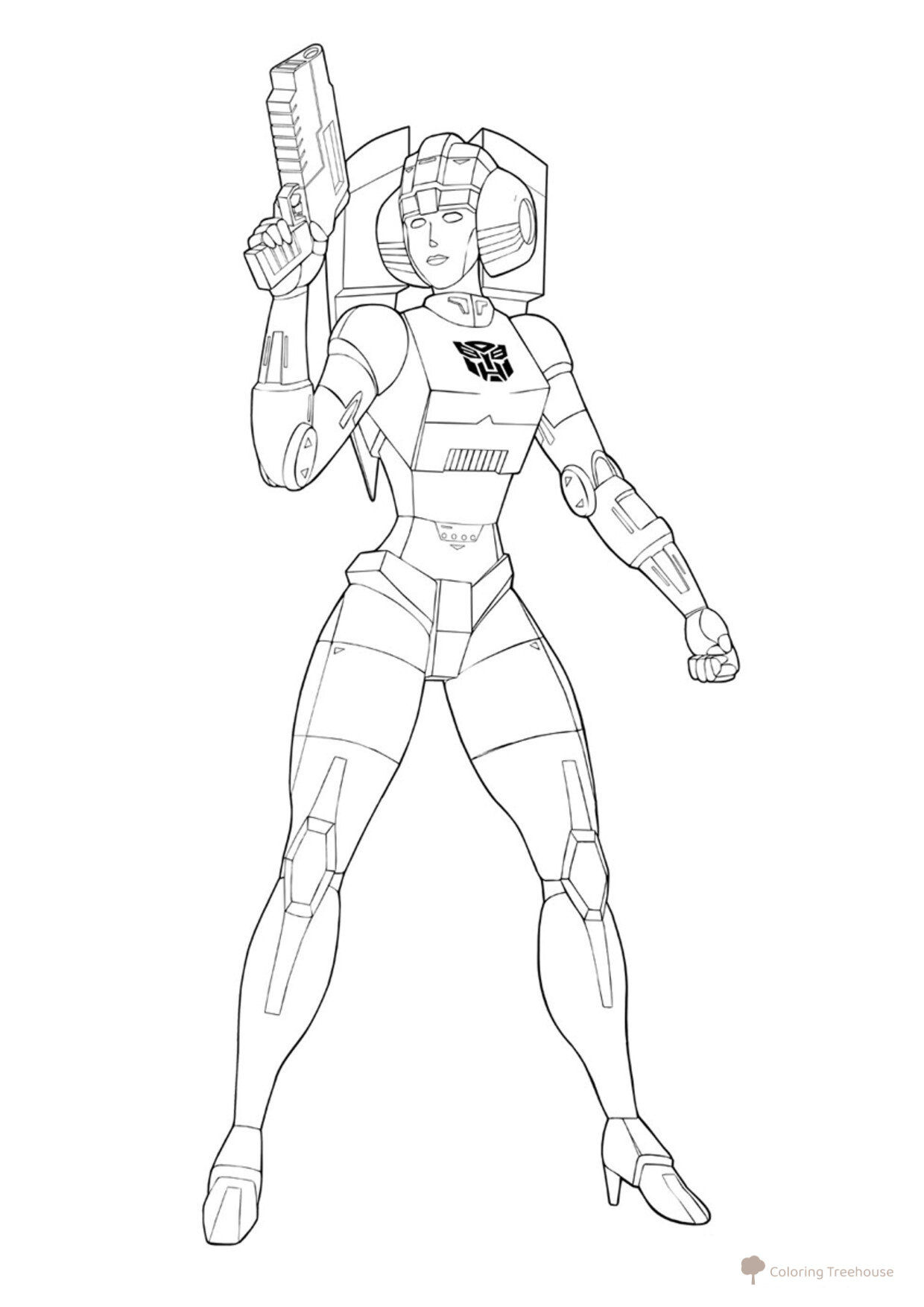 Página para colorear: Autobot Arsi dibujo para colorear gratis de Páginas para colorear de Transformers