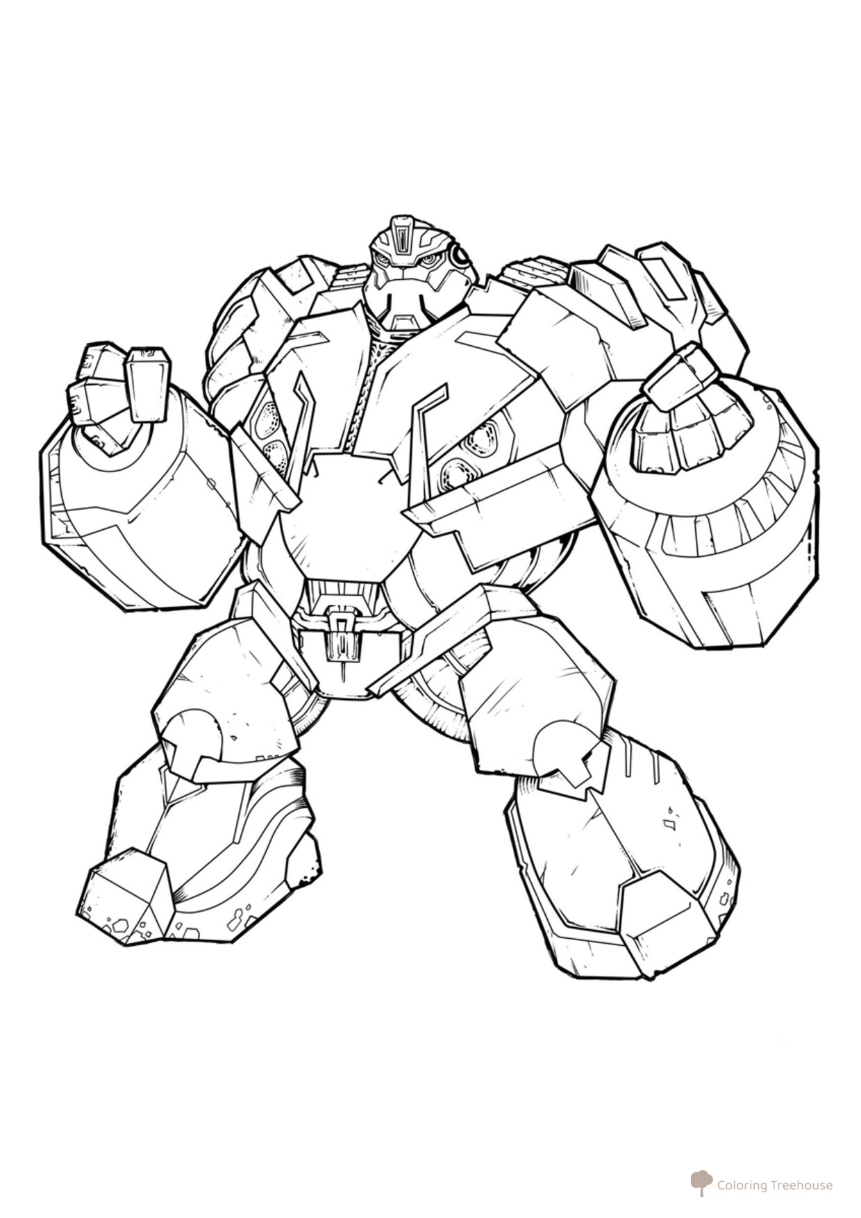 Bulkhead Coloring Page free printable Transformers Coloring Pages coloring page