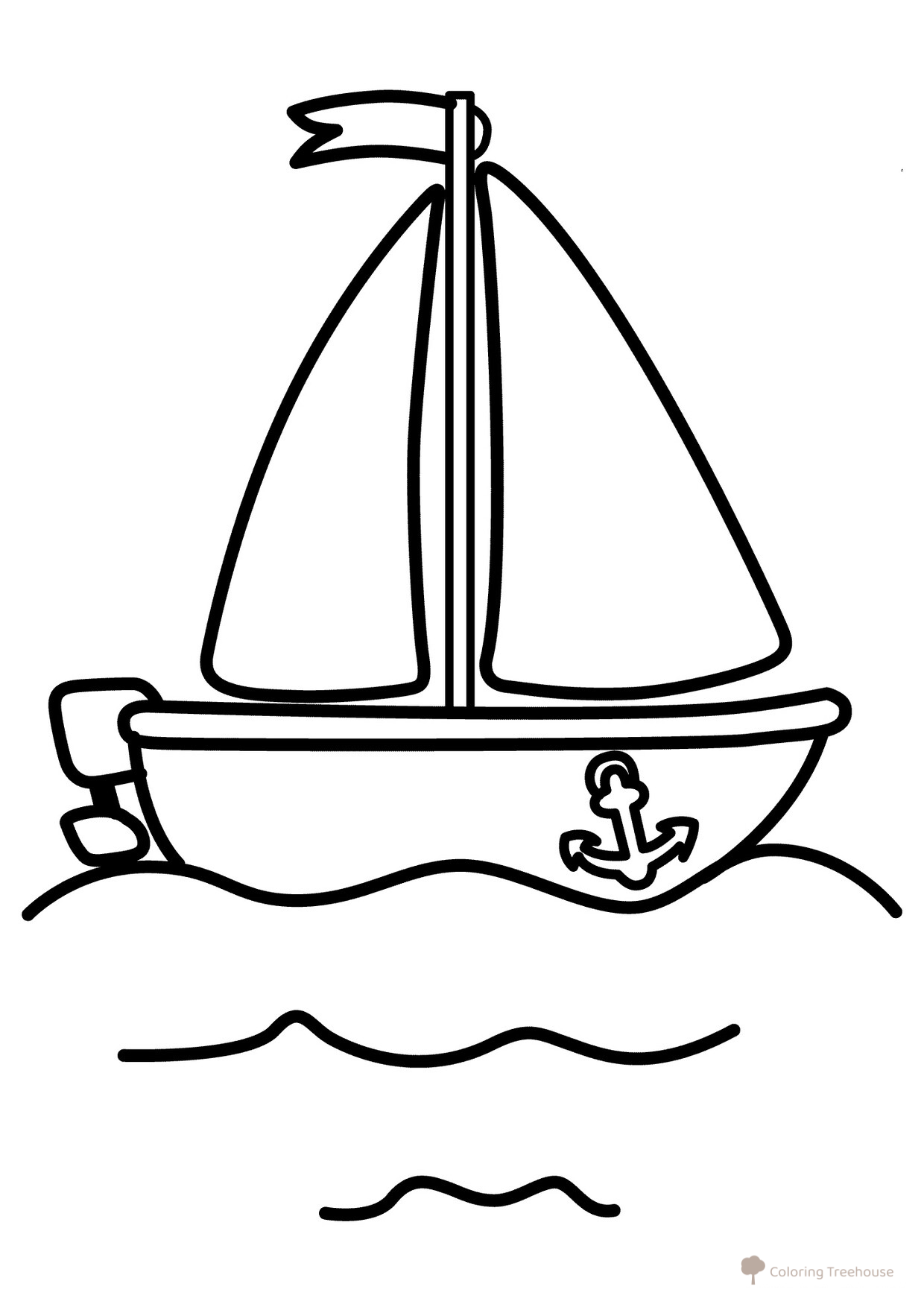Boat Coloring Page free printable Transport Coloring Pages coloring page