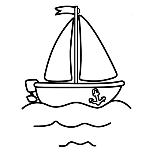 Boat Coloring Page free printable Transport Coloring Pages coloring page