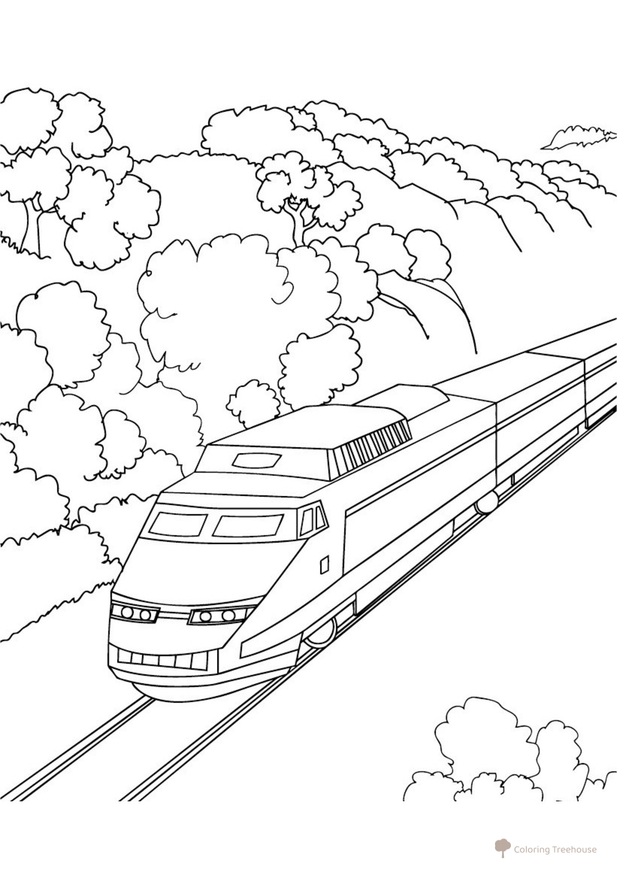 Train Coloring Page free printable Transport Coloring Pages coloring page