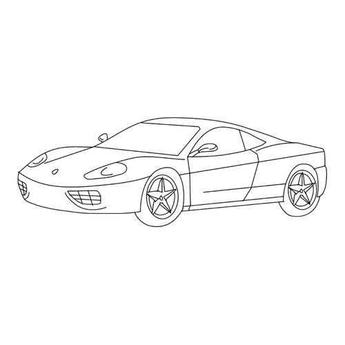 Sports Car Coloring Page for Kids free printable Transport Coloring Pages coloring page