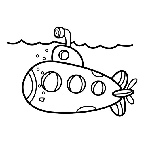 Página para colorear Submarino dibujo para colorear gratis de Páginas para colorear de transporte