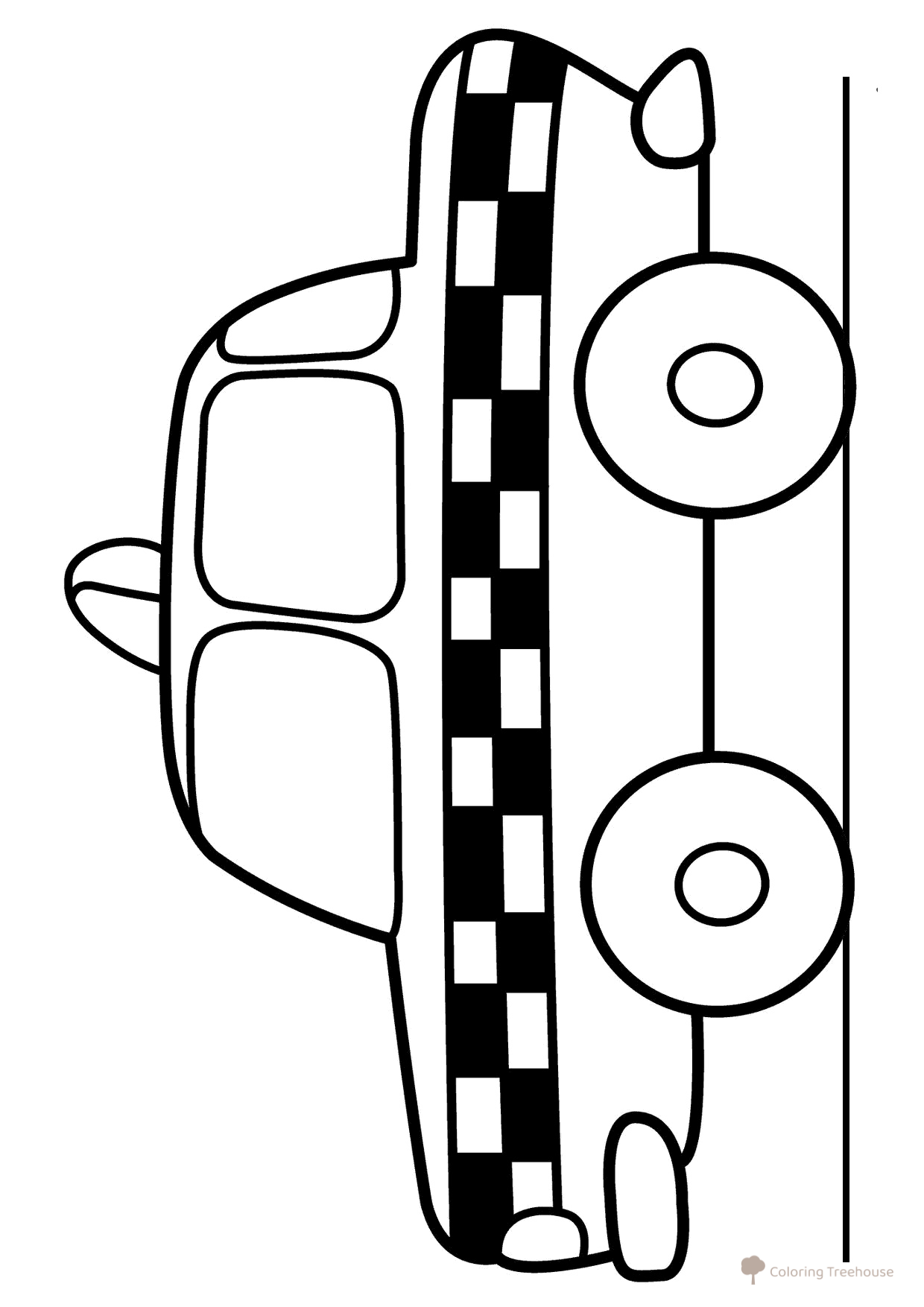 Página para colorear: Taxi dibujo para colorear gratis de Páginas para colorear de transporte