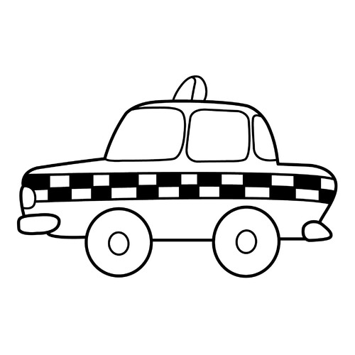Página para colorear: Taxi dibujo para colorear gratis de Páginas para colorear de transporte