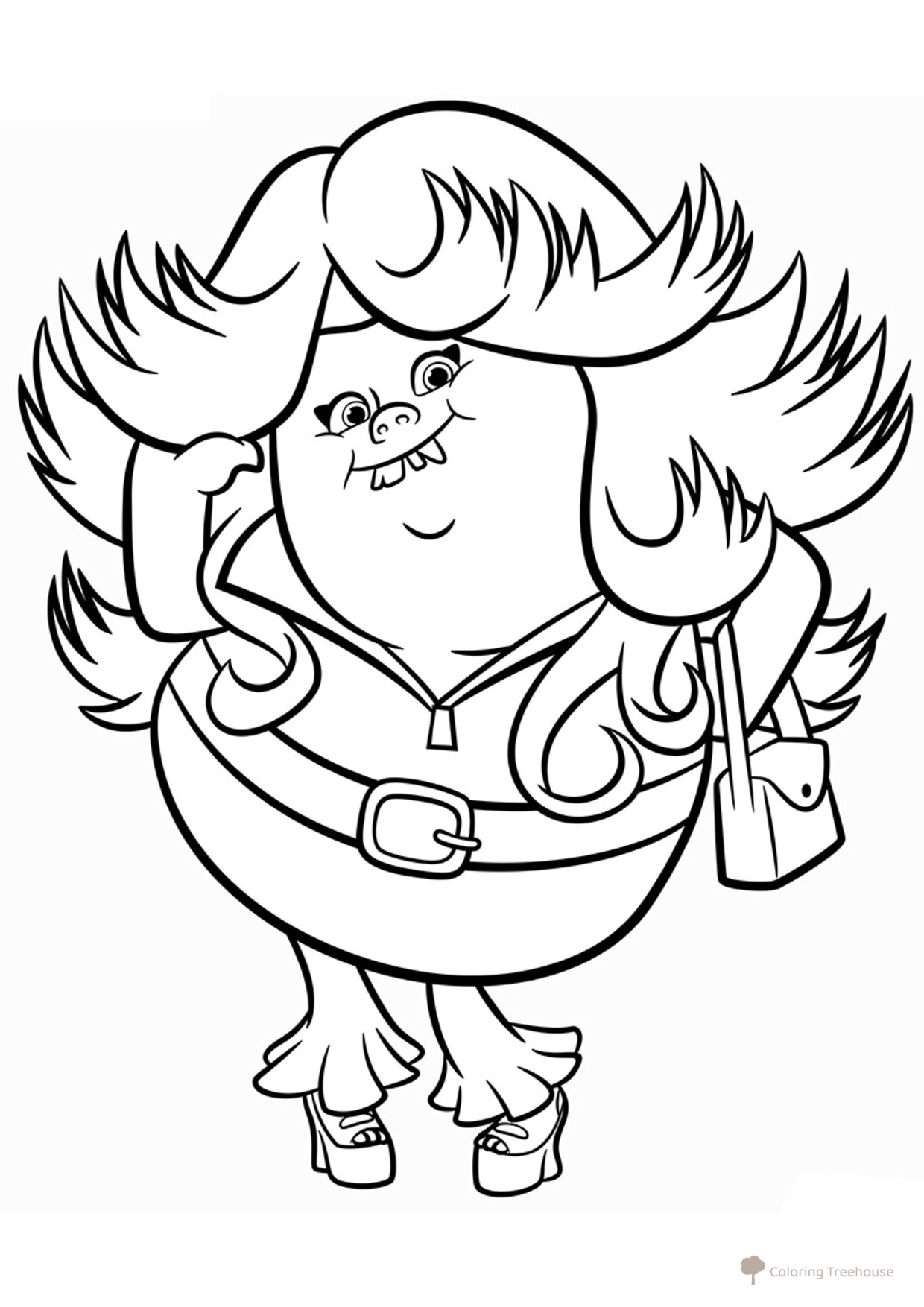 Blestyashka Coloring Page free printable Trolls and Trolls World Tour Coloring Pages coloring page