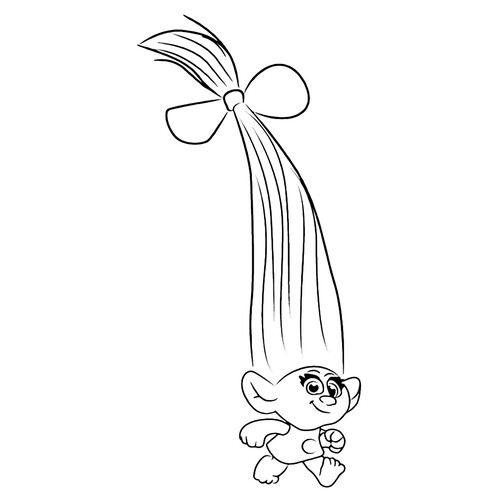涂色页:小矛(Smidzh)来自《梦幻小精灵/魔法巨魔》 免费可打印《魔发精灵》(Trolls)涂色页涂色页