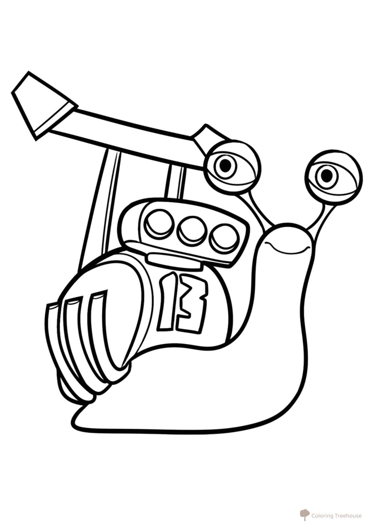 Zanos the Snail Coloring Page free printable Turbo the Snail Coloring Pages coloring page