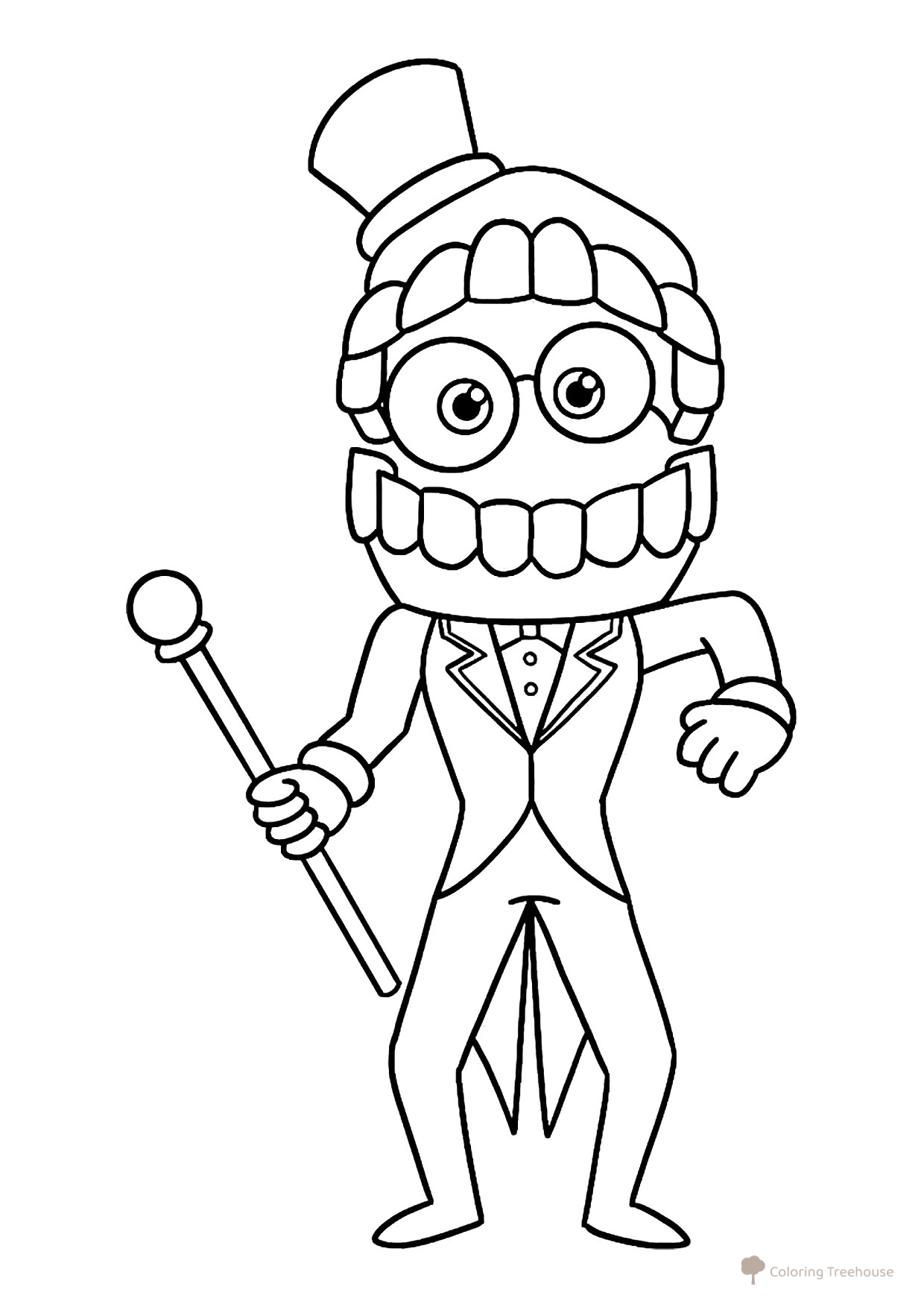 Coloring Page: Kane from The Amazing Digital Circus free printable Amazing Digital Circus Coloring Pages coloring page