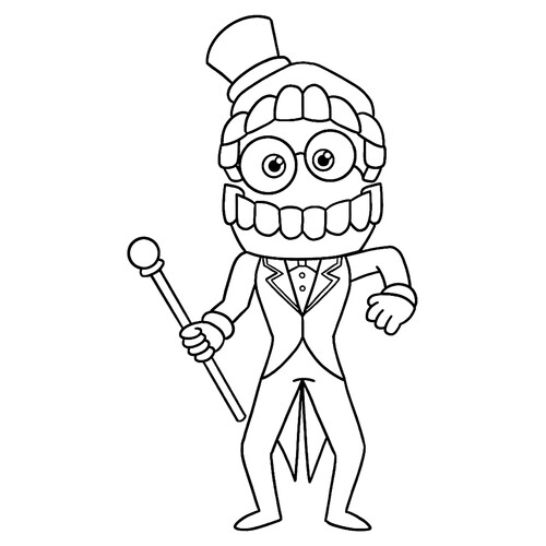 Coloring Page: Kane from The Amazing Digital Circus free printable Amazing Digital Circus Coloring Pages coloring page