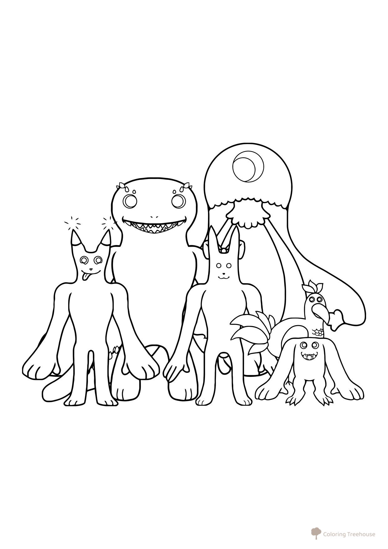 Páginas para colorear «Divertidos héroes del jardín Banban 2» dibujo para colorear gratis de Páginas para colorear de Banban