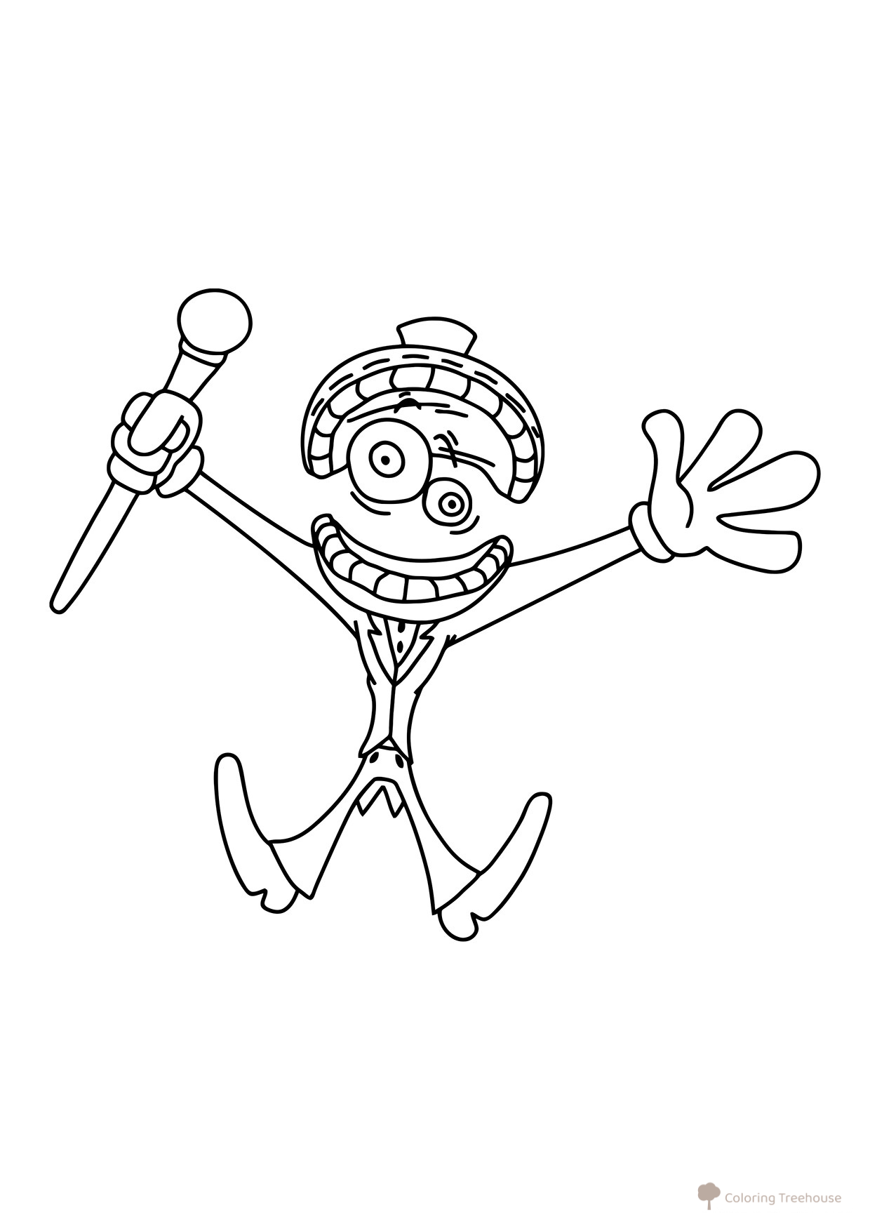 Cheerful Kane Coloring Page free printable Amazing Digital Circus Coloring Pages coloring page