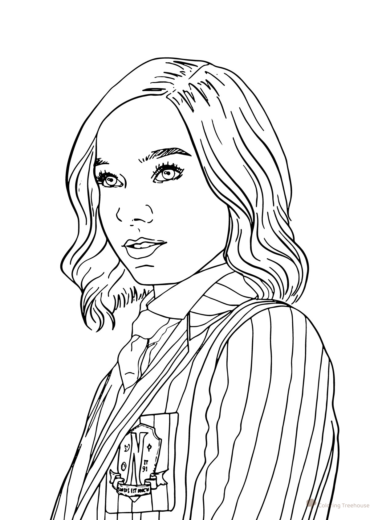 Enid Sinclair Coloring Page free printable Wednesday Coloring Pages from the Series coloring page
