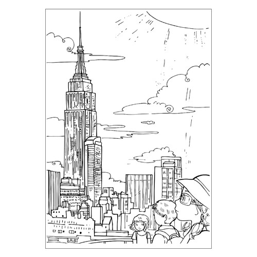Empire State Building Coloring Page free printable America Coloring Pages coloring page