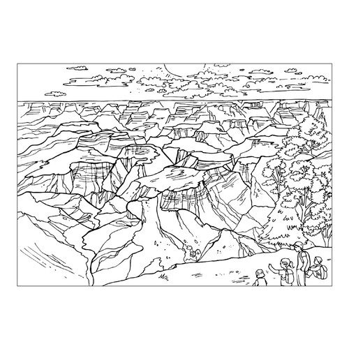 Grand Canyon Coloring Page free printable America Coloring Pages coloring page