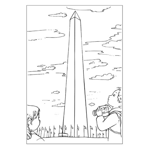Washington Monument Coloring Page free printable America Coloring Pages coloring page