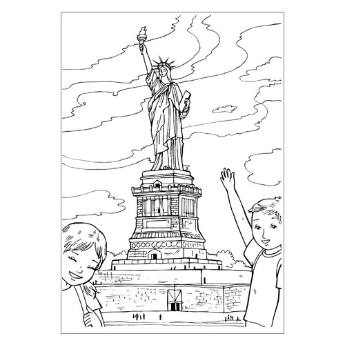 Statue of Liberty Coloring Page free printable America Coloring Pages coloring page