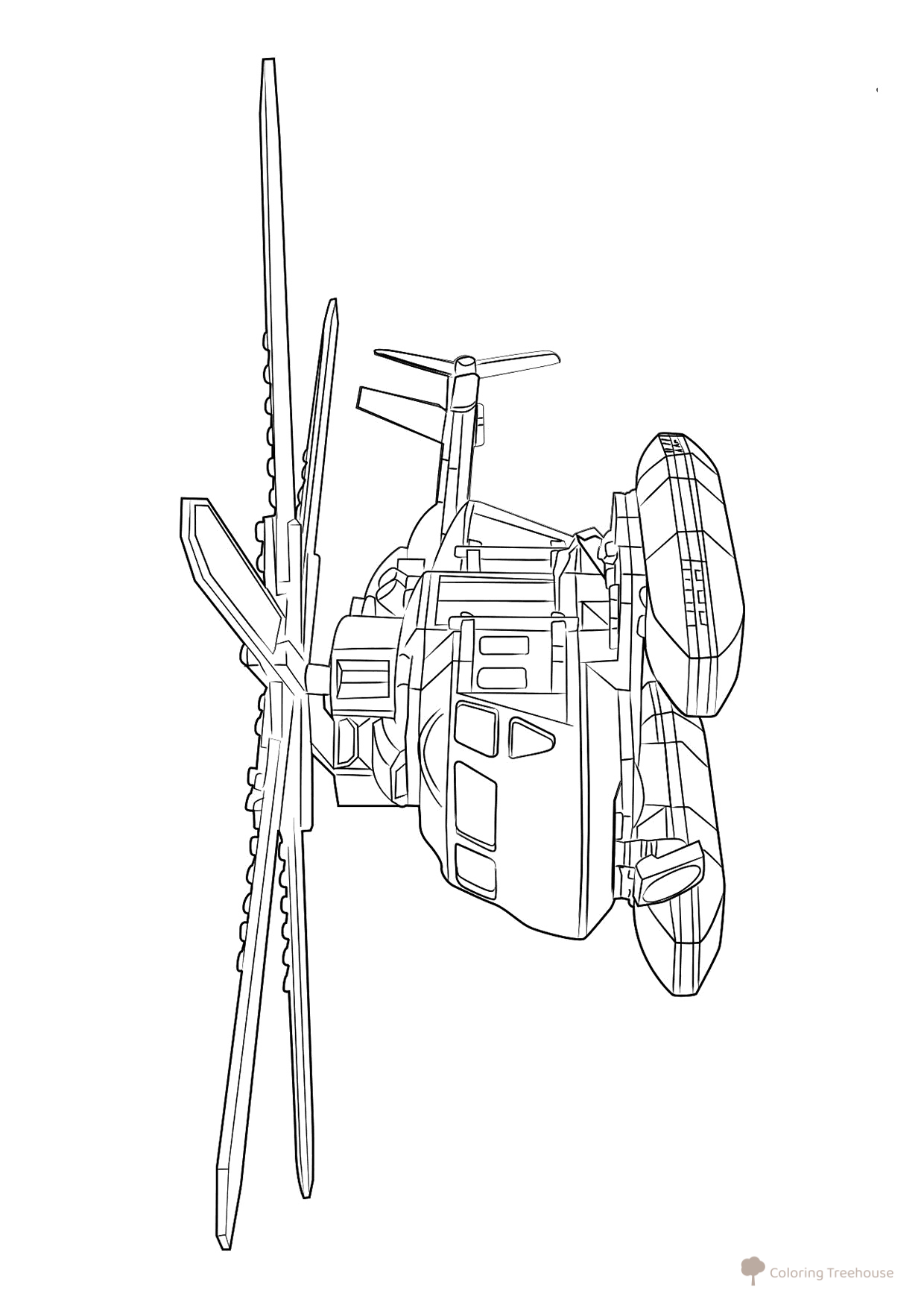 Página para colorear «Lego helicóptero» dibujo para colorear gratis de Páginas para colorear de helicópteros