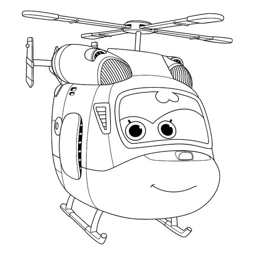 Página para colorear «Dulce bebé helicóptero» dibujo para colorear gratis de Páginas para colorear de helicópteros