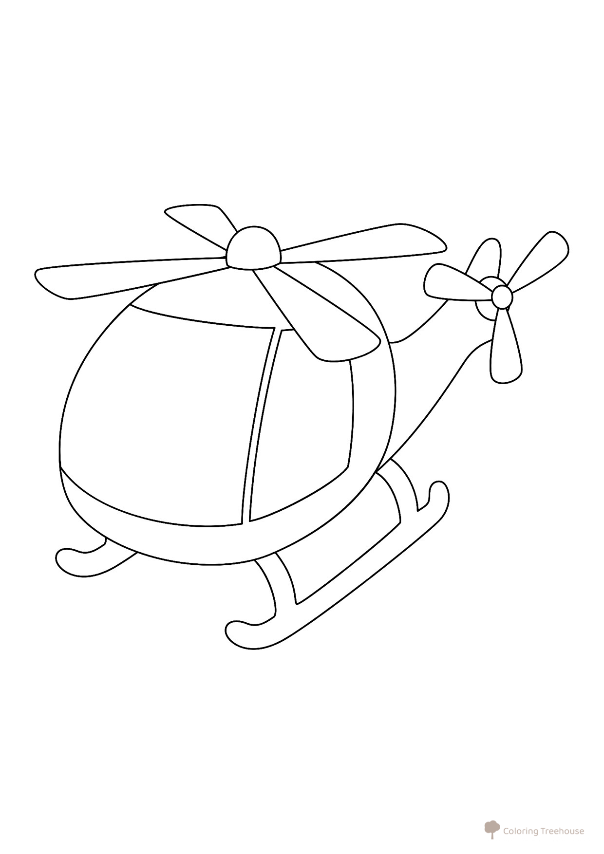 Helicopter Coloring Page for Toddlers free printable Helicopter Coloring Pages coloring page